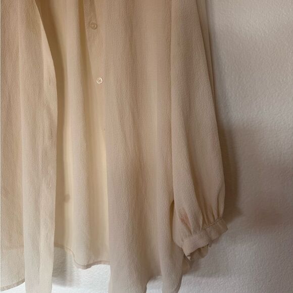 Cream button down shirt - Picture 2 of 3